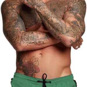 Mens  Aegean Copper Green Swim Trunks