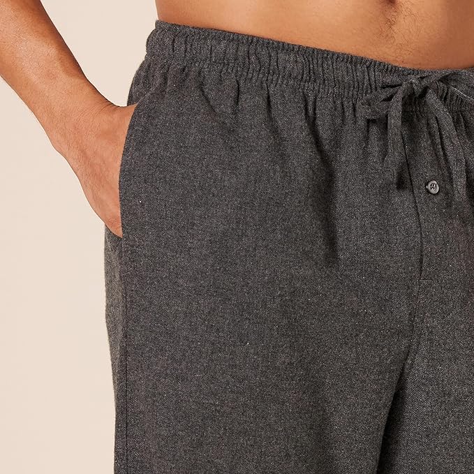 AZ Mens Charcoal Heather Breathable Flannel Pajama Pant - Image 3