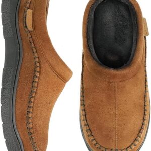 Zigzagger Men's Cold Tawny Slip On Moccasin Slippers