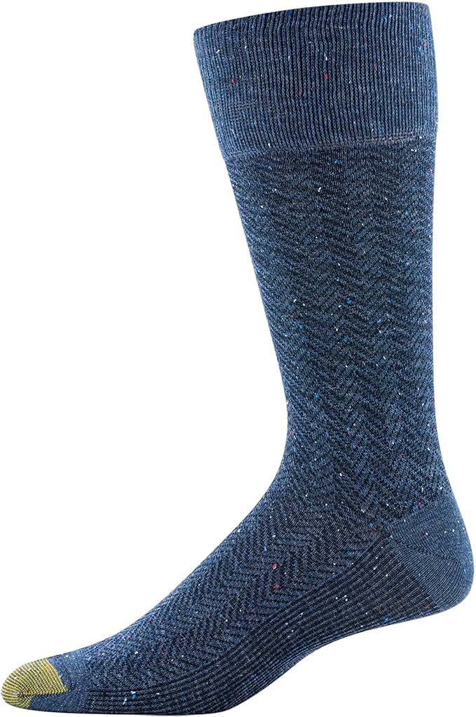 GOLDTOE Men's Cambridge Denim Assorted Crew Socks 6-Pairs - Image 3