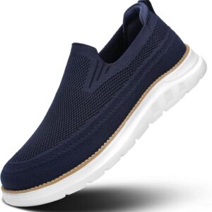 Men's dark/Blue Walking Boat Shoes Slip On Casual Loafers