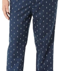 Nautica mens Soft Woven Elastic Waistband Dark Blue Sleep Pajama Pants