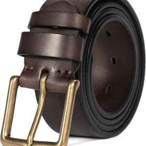 Thicken Full Grain Leather Dark_brown-1 Mens Belt