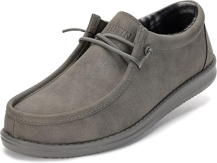 WHITIN Men's Dark Grey Easy Breezy Slip On Loafers