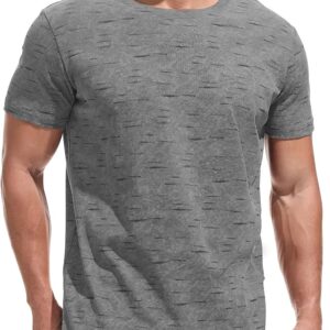 KLIEGOU Crew Neck 1515 Dark Grey T Shirt Fitted