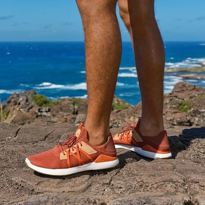 OLUKAI Mio Li Men's Dark Rust Everyday Athletic Shoes - Image 4