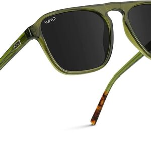 WearMe Pro Polarized Modern Aviator One-Bridge Square Mens Sunglasses