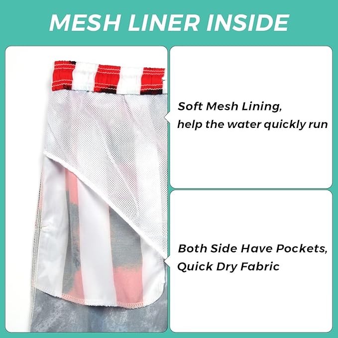 ELETOP Men's Flag Swim Trunks - Image 3