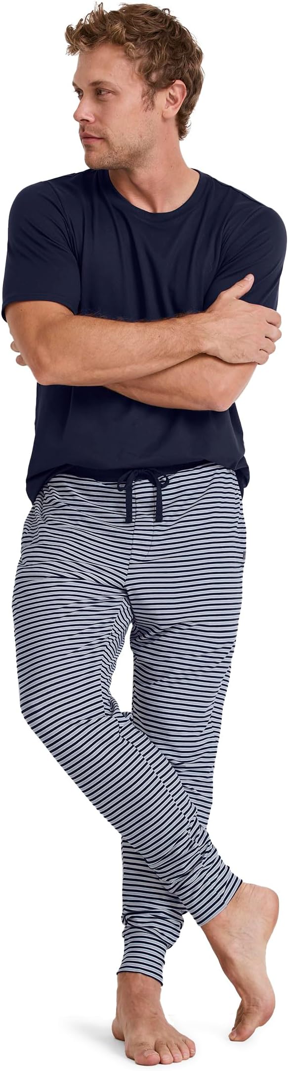 Jockey Men's Sleepwear Ultra Soft Cooling True Fair Feeder Stripe Sleep Jogger - Image 3