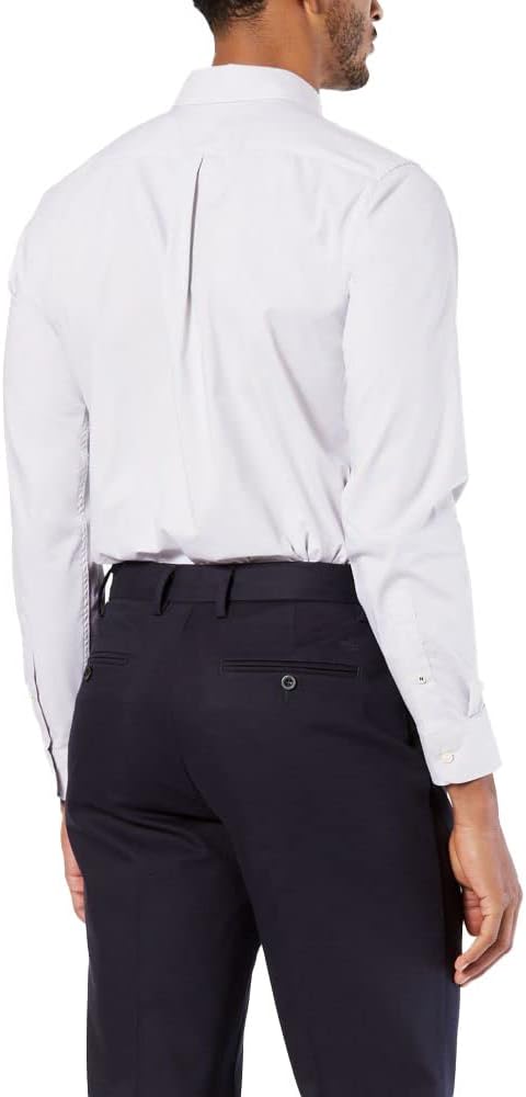 Dockers Men's Supreme Foil Grey Flex Long Sleeve Button Up Shirt - Image 2