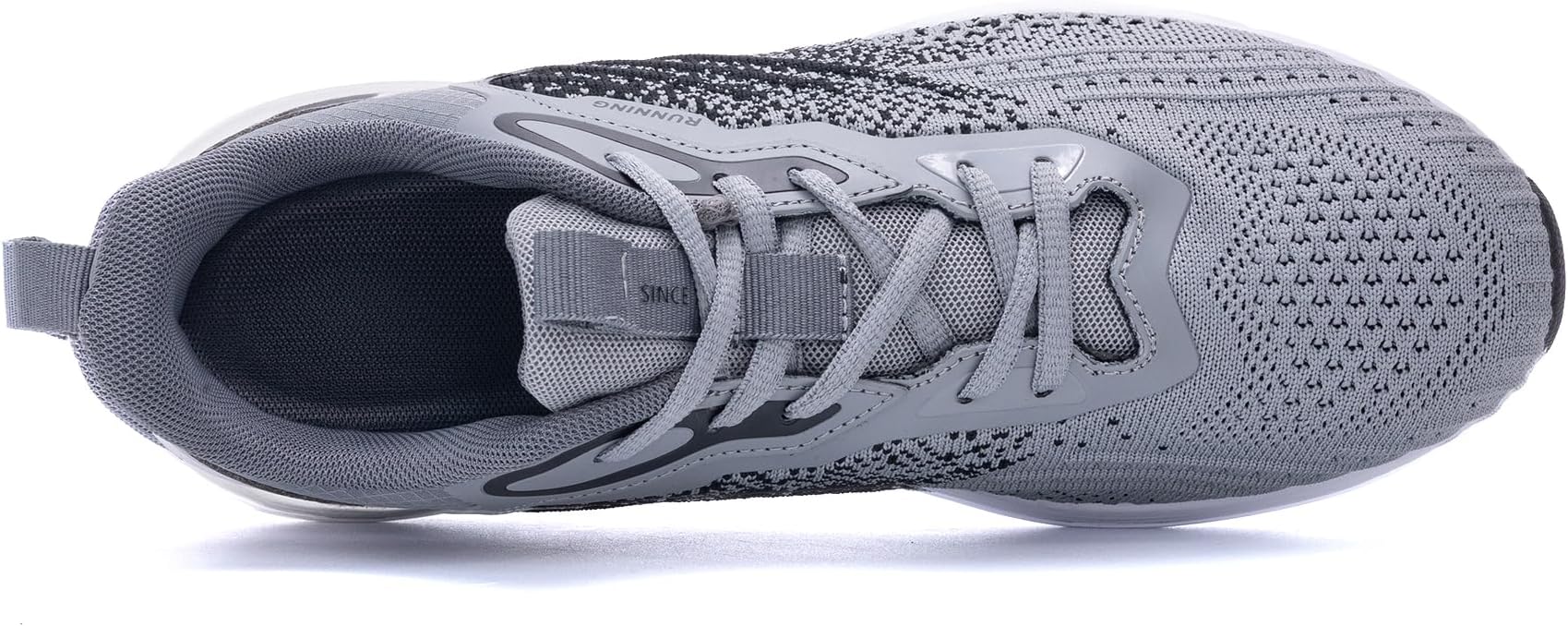 Mens Greyblack Running Shoes Slip On Tennis Athletic Fashion Sneakers - Image 4