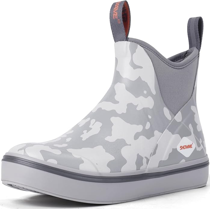 Showave Men's Grey Camo Deck Boots