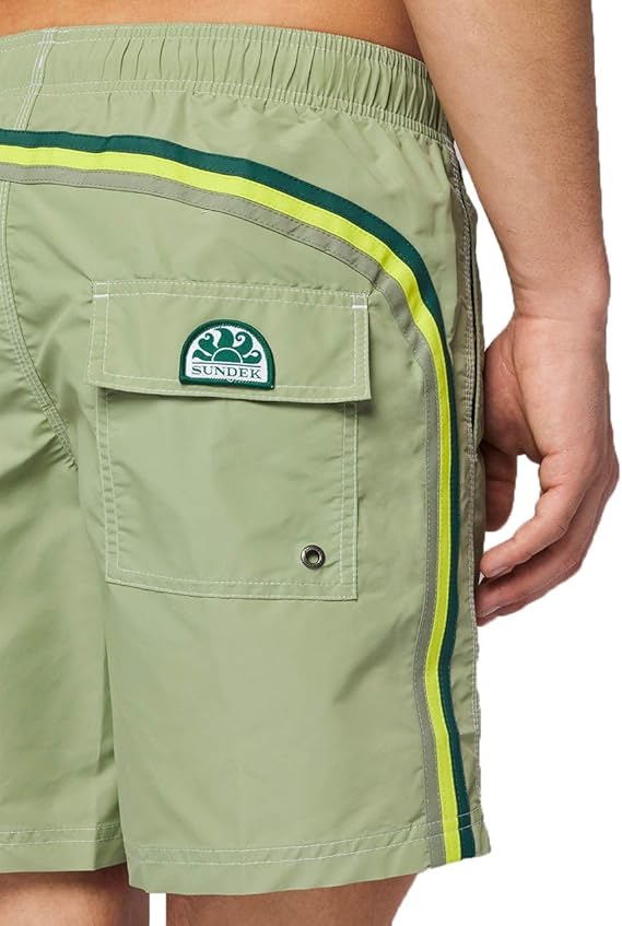 SUNDEK Mens Elastic Green Dust 01 Swim Trunks - Image 3