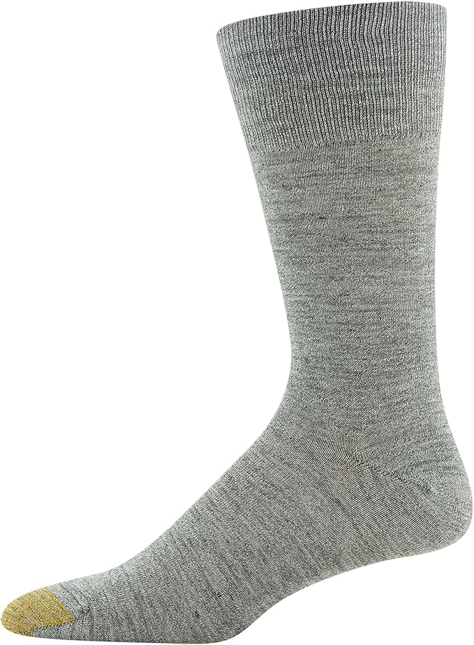 GOLDTOE Men's Cambridge Gents Heather Assorted Crew Socks 6-Pairs - Image 3