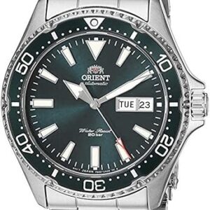Orient Men's Kamasu Green - Metal Bracelet Stainless Steel Japanese-Automatic Diving Watch