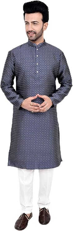 Men's Grey Kurta Pajama