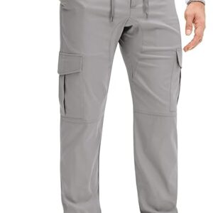 PLEPAN Mens Casual Cargo Gray Joggers