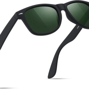 FEIDUSUN  A04-matte Black / Green Sunglasses Men
