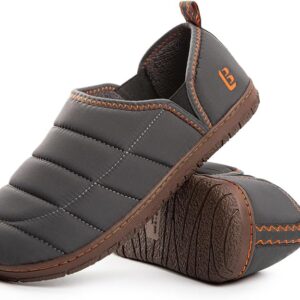 LongBay Grey Men's Outdoor Slippers bedroom Loafers