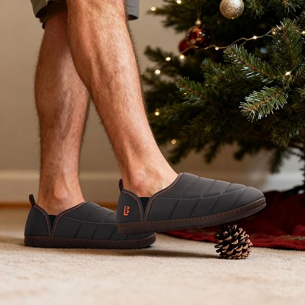 LongBay Grey Men's Outdoor Slippers bedroom Loafers - Image 2