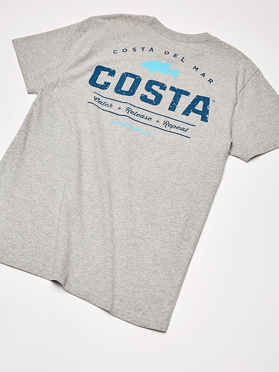Costa Del Mar Costa Topwater Gray Heather T-shirt - Image 3