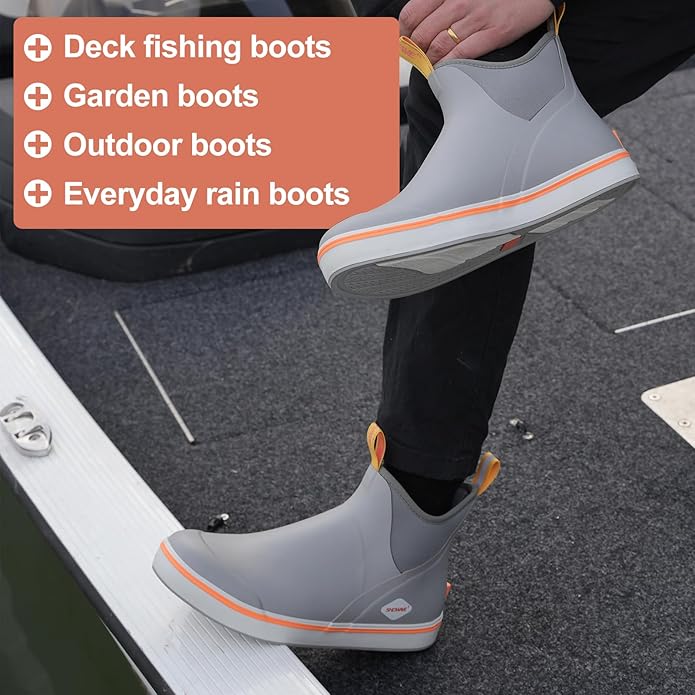 Showave Men's Grey Deck Boots - Image 2