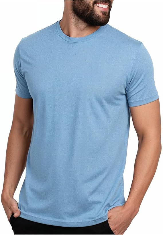 INTO THE AM Heather Columbia Blue T Shirt