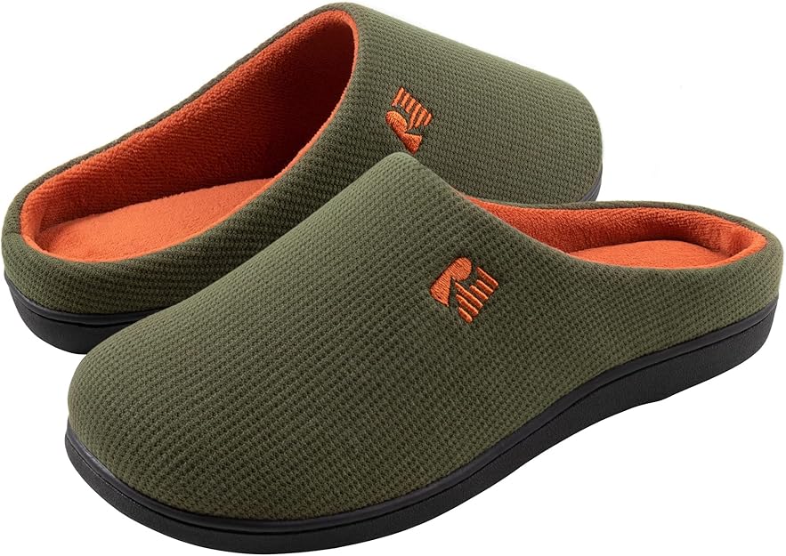 RockDove Men's Hunter Green Original Two-Tone Memory Foam Slipper