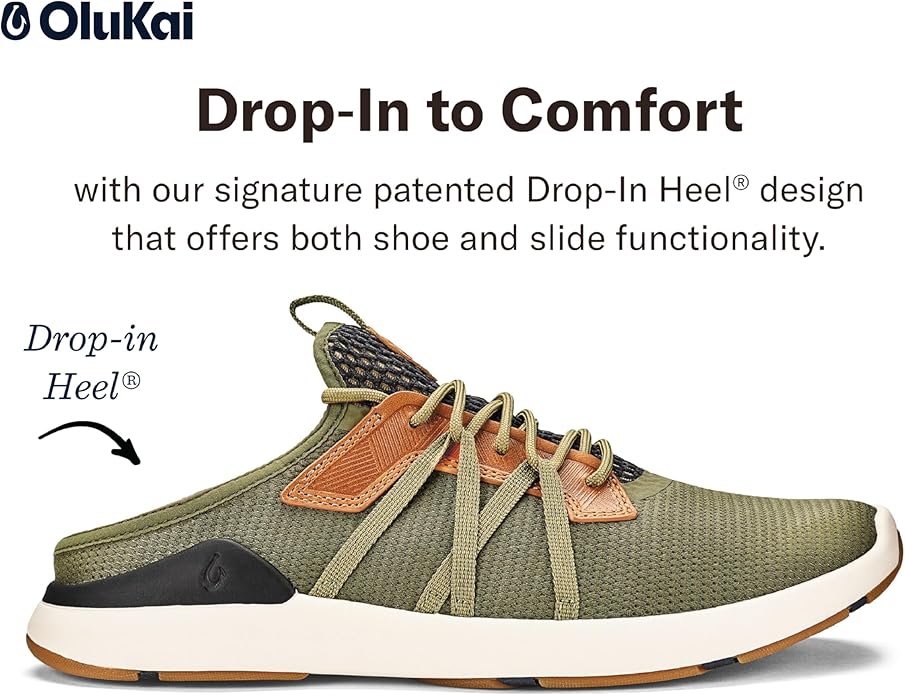 OLUKAI Mio Li Men's Hunter/Lava Rock Everyday Athletic Shoes - Image 4