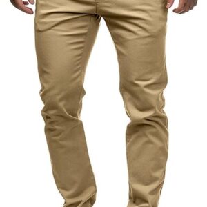 HUNGSON Mens Chinos Dress Khaki Pants