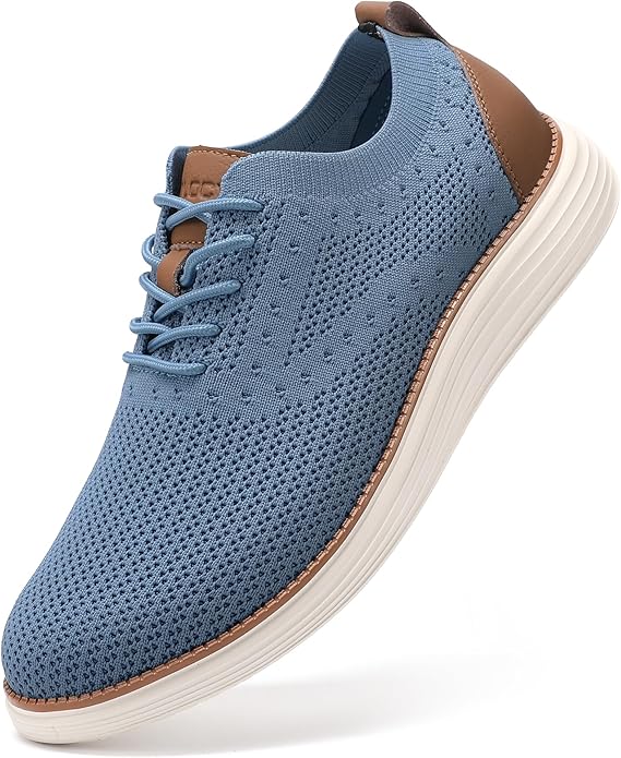 VILOCY Men's Casual Light Blue Dress Sneakers