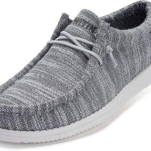 WHITIN Men's Light Grey Easy Breezy Slip On Loafers