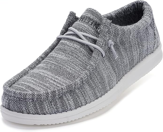 WHITIN Men's Light Grey Easy Breezy Slip On Loafers