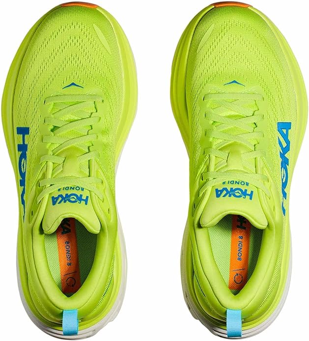HOKA Bondi 8 Men's Lettuce/Solar Flare Shoes - Image 4