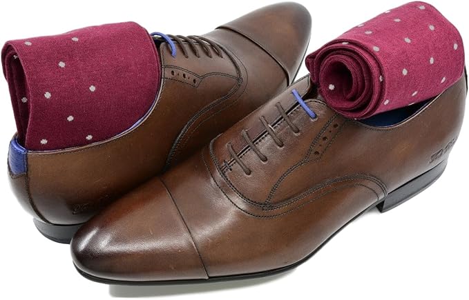 Socks For Men Groomsmen (G1:maroon Gray-4pairs) - Image 3