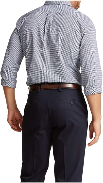 Dockers Men's Supreme Medieval Blue Plaid Flex Long Sleeve Button Up Shirt - Image 3