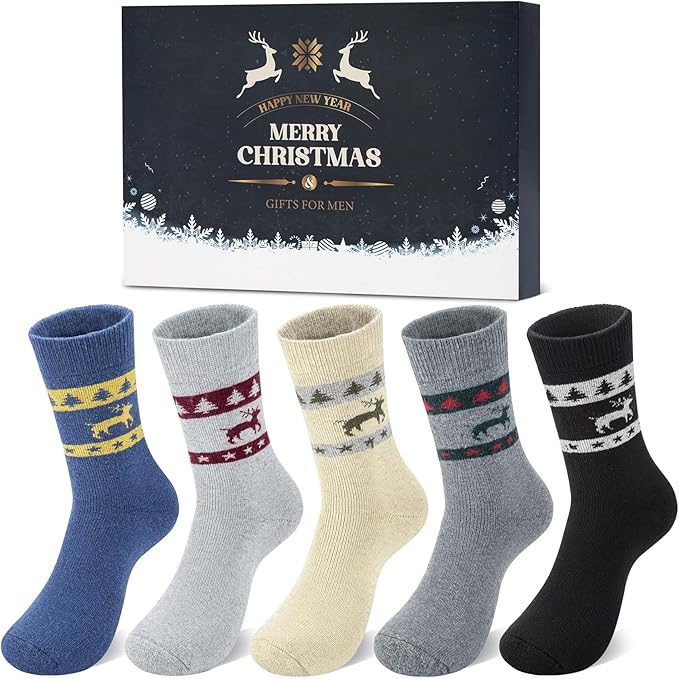 5 Pairs Mens Wool Socks (mix1)