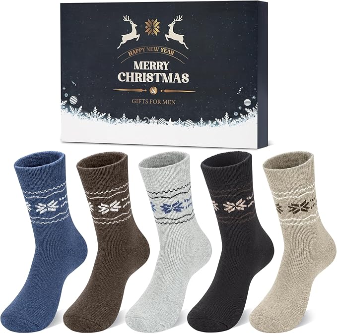 5 Pairs Mens Wool Socks (mix3)