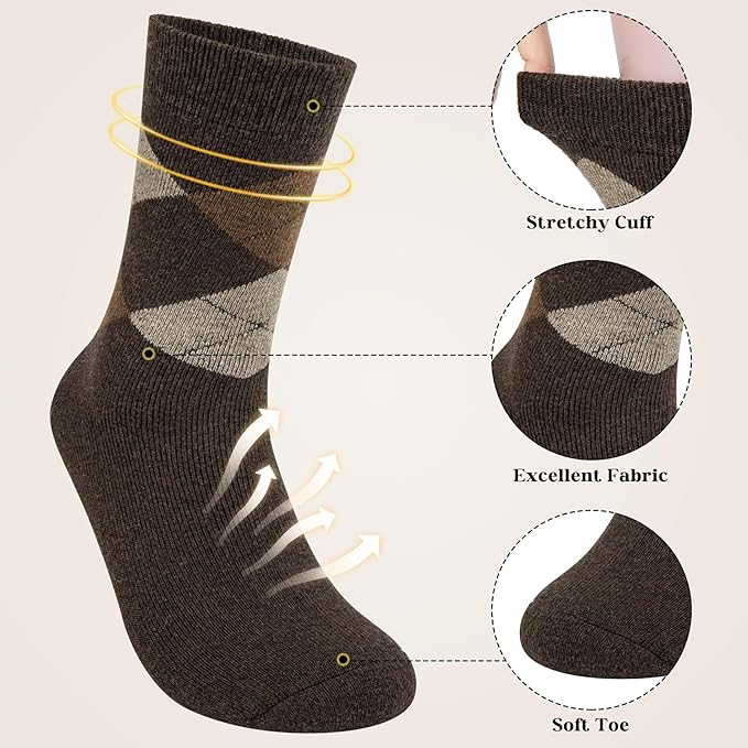 5 Pairs Mens Wool Socks (mix 5) - Image 4