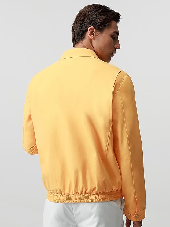 Woven Misted Marigold Jacket for Men - Image 2