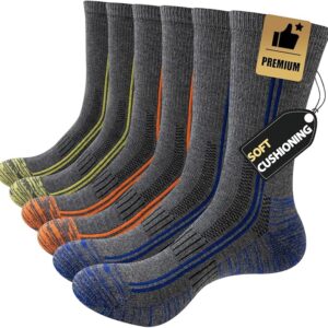 JOYNÉE Mens Multicolor 2(6 Pairs) Lightweight Socks for Sports Running Hiking