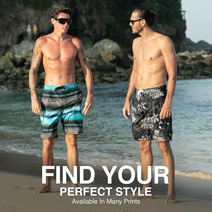 Kanu Surf Mens Barracuda Nova Black/Aqua Swim Trunks - Image 4