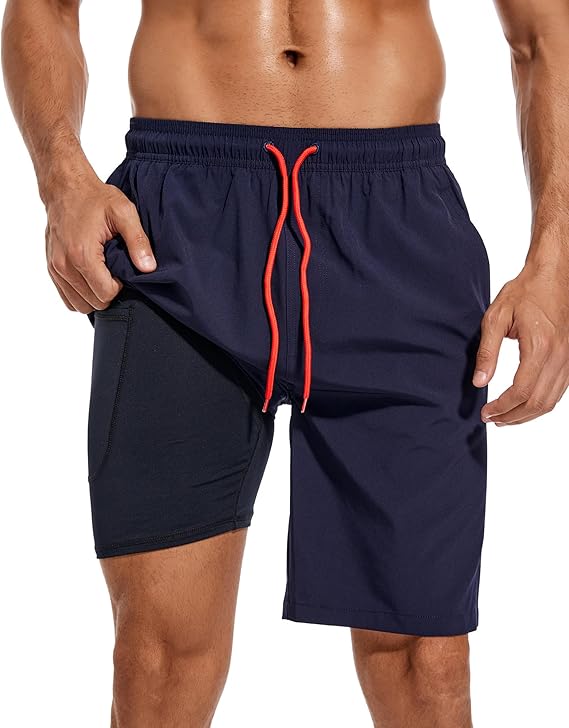 difficort Mens Navy Swim Trunks