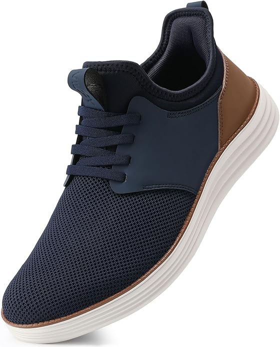 VILOCY Mens Slip On Casual Navy Dress Shoes