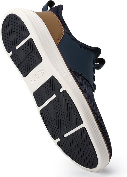 VILOCY Mens Slip On Casual Navy Dress Shoes - Image 4