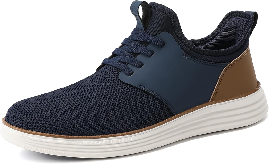 VILOCY Mens Slip On Casual Navy Dress Shoes - Image 3