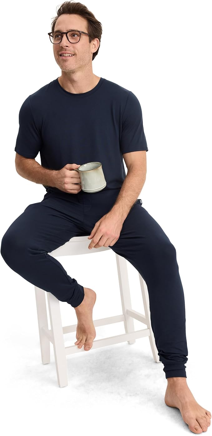 Jockey Men's Sleepwear Ultra Soft Cooling True Navy Sleep Jogger - Image 4