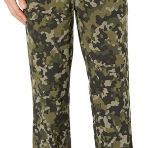 AE Men's Cotton Knit   Olive Geo Camo Pajama Pant