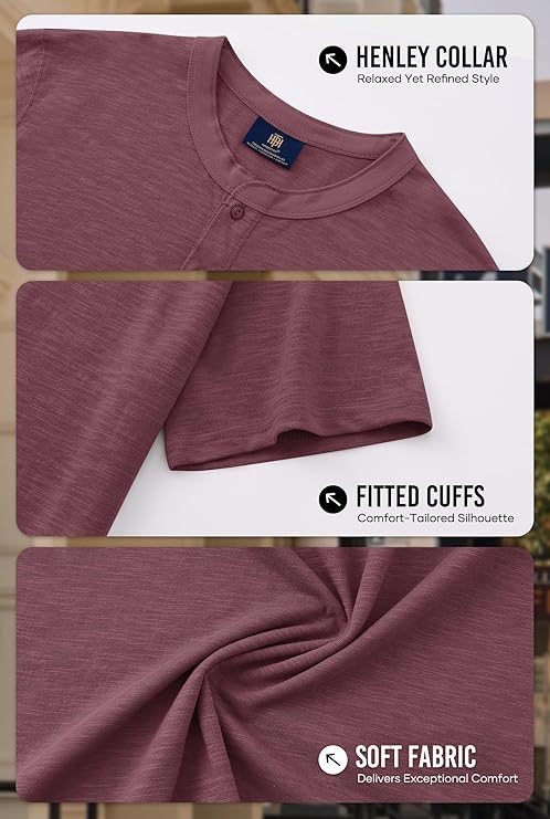 Henley Pink T-Shirt - Image 3