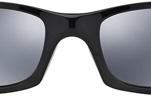 Oakley Men's Polished Black/Black Iridium Polarized Rectangular Sunglasses